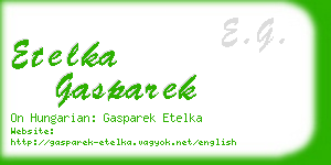 etelka gasparek business card